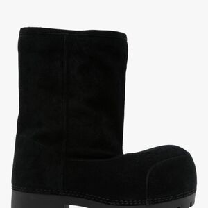 Black Suede Platform Boots